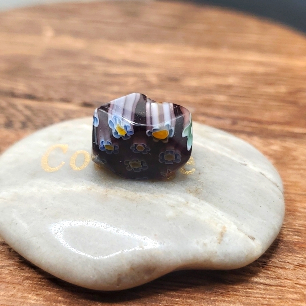 Hippie dippy floral melt charm glass